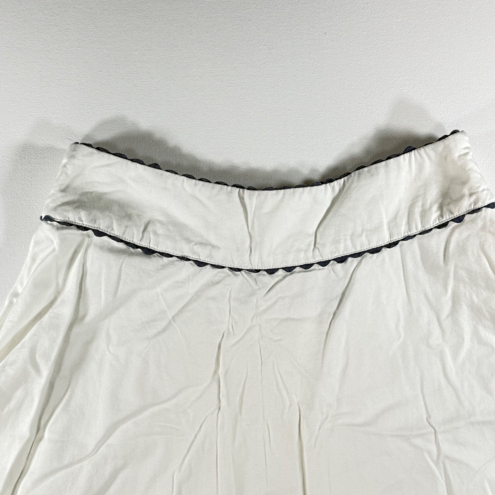 VTG Liz Claiborne Beach Umbrella Skirt Women 6 White Retro Coastal Preppy Summer - Picture 7 of 13